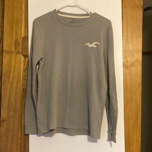 Hollister Light Gray Waffle Knit Top